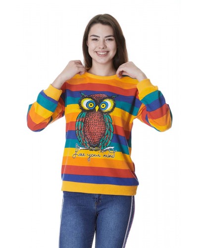RENKLİ BASKILI SWEAT